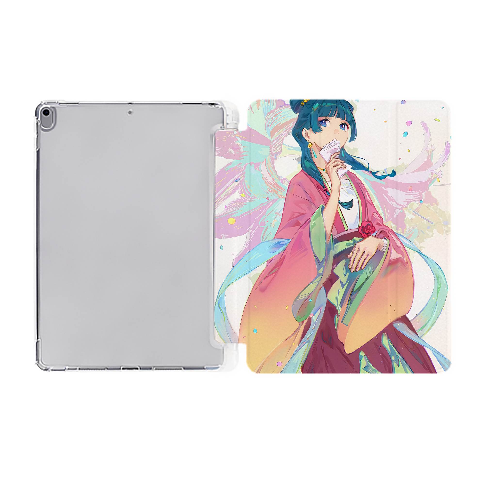 （画像用） 薬屋のひとりごと The Apothecary Diaries IPad ケース ペン収納付き 三つ折りスタンド PUレザー×シリコン 対応機種9.5/10.5/10.9インチ